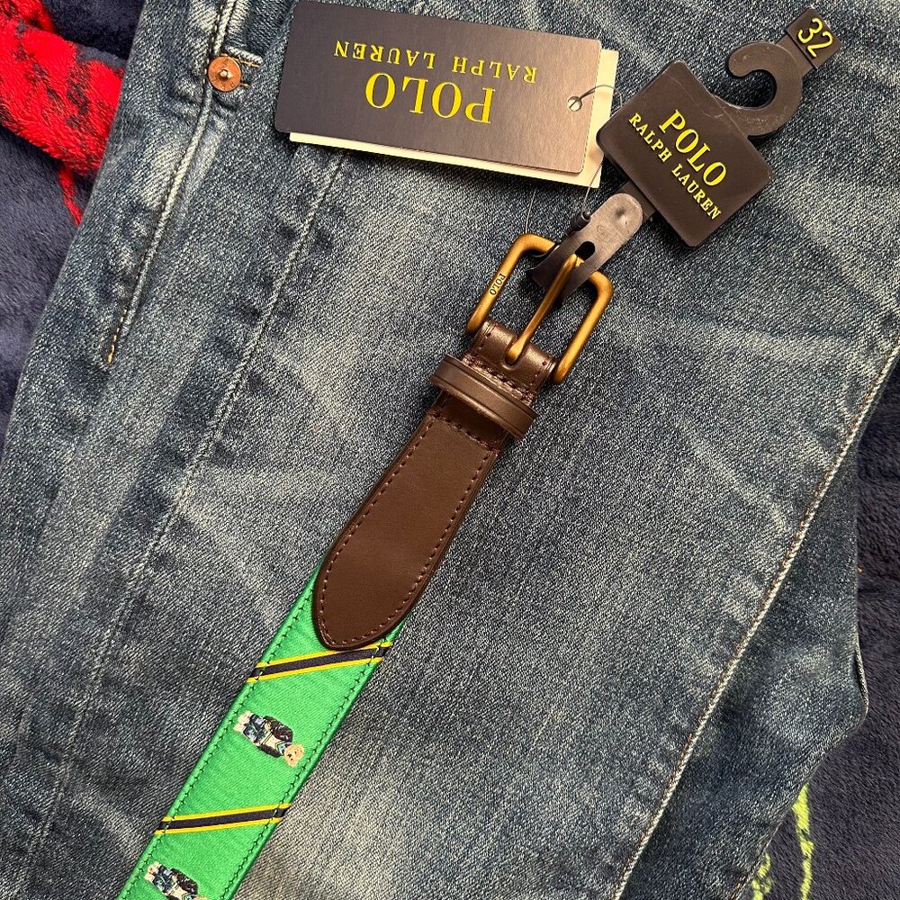 Polo by Ralph Lauren Green and Brown Belt